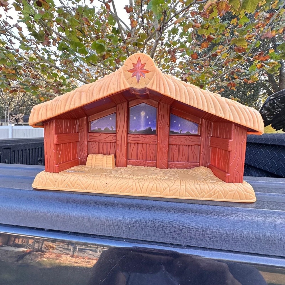 Fisher Price Little People Nativity WORKING Manger Stable Light Up Musical 2005
